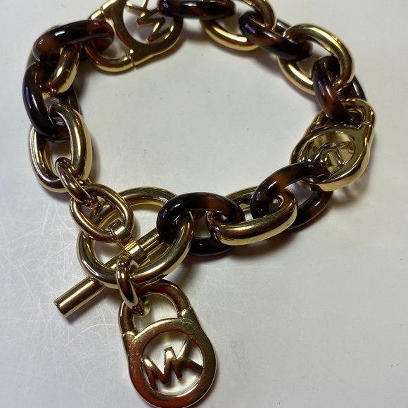 MICHAEL KORS MK TORTOISE SHELL LINK BRACELET - Picture 5 of 5